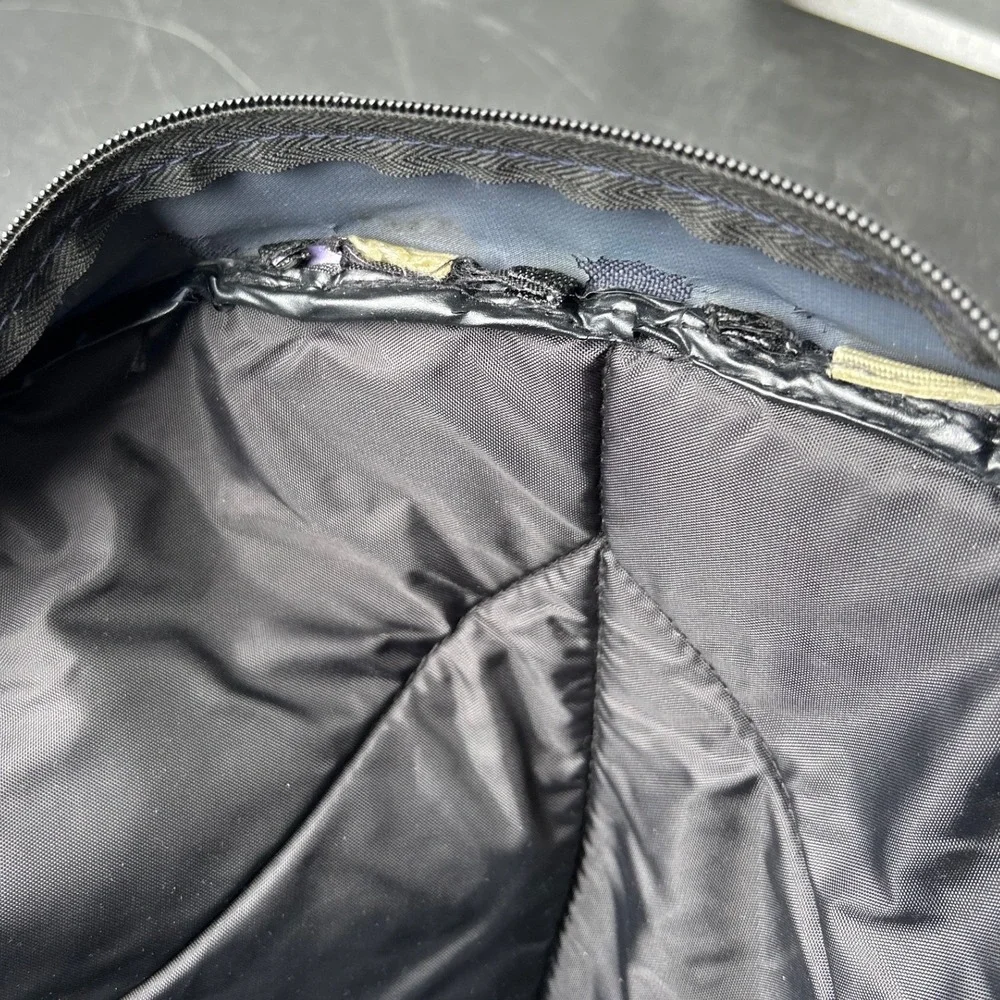 Eastsport Canvas Backpack Heritage Outdoor Rucksack Navy Blue Suede Trim School‎